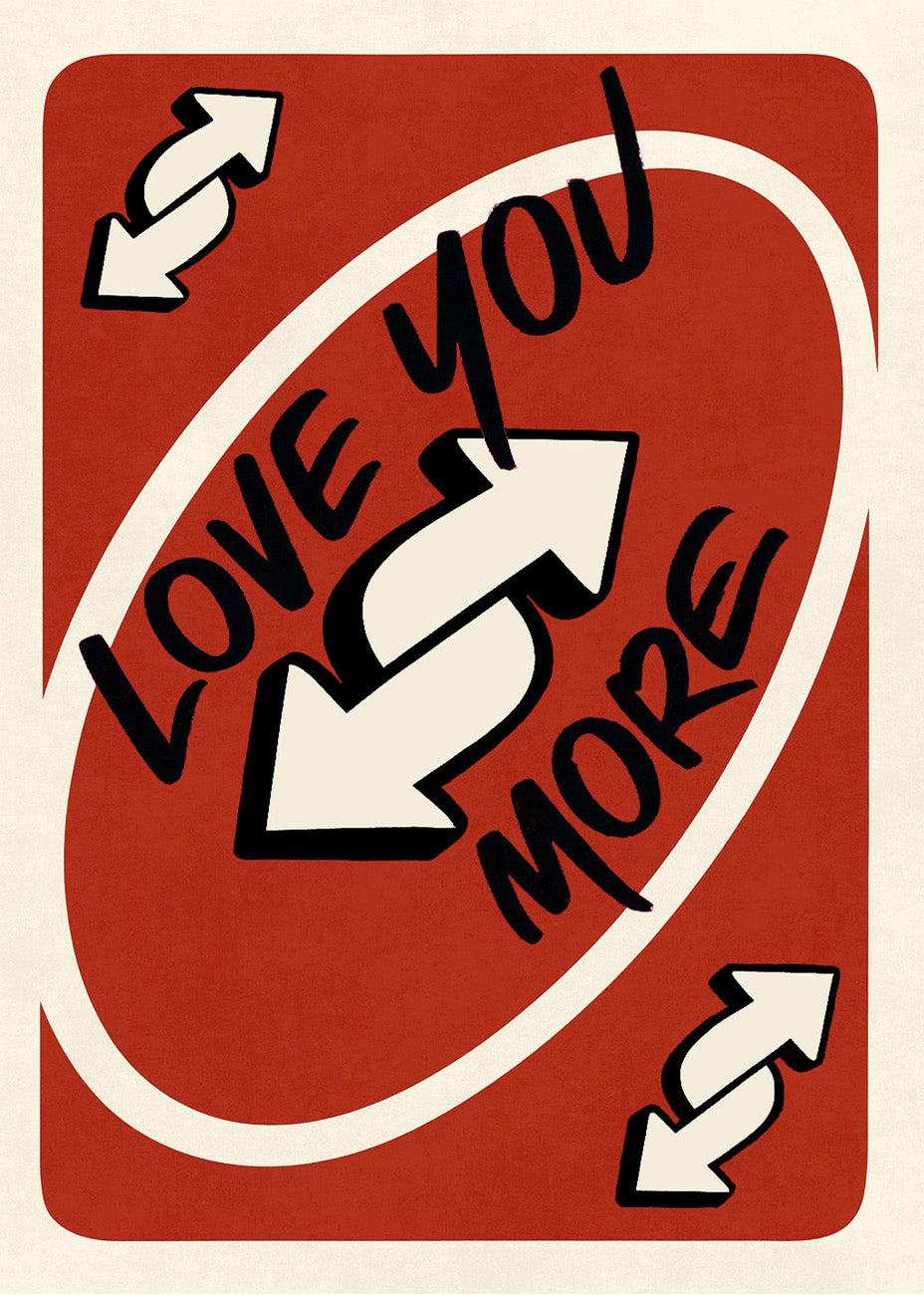 Cuadro Love you more rojo
