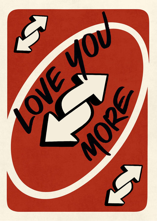 Cuadro Love you more rojo