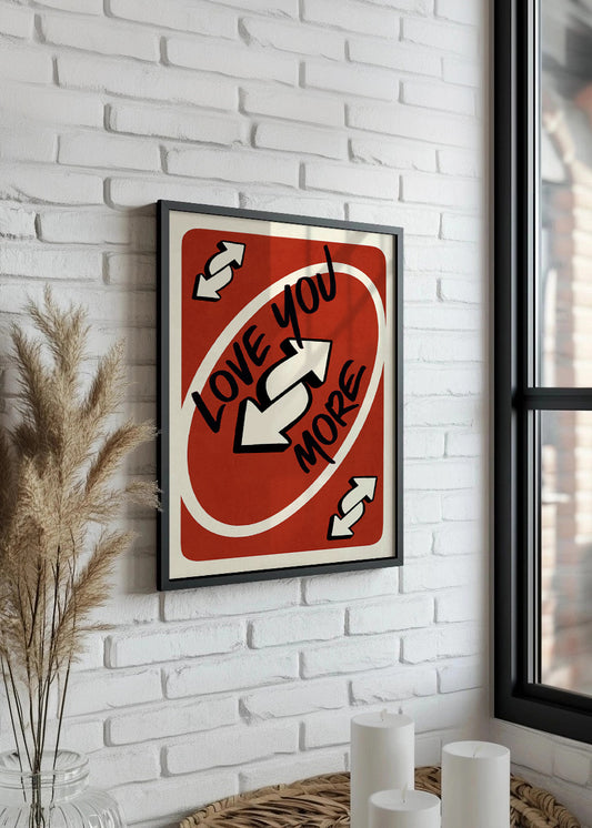 Cuadro Love you more rojo