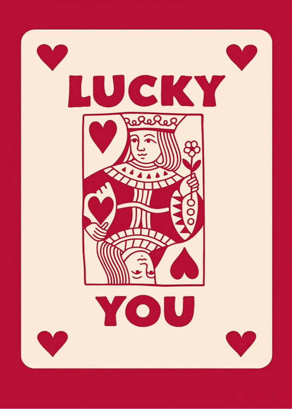 Cuadro Lucky you - Poker Rojo