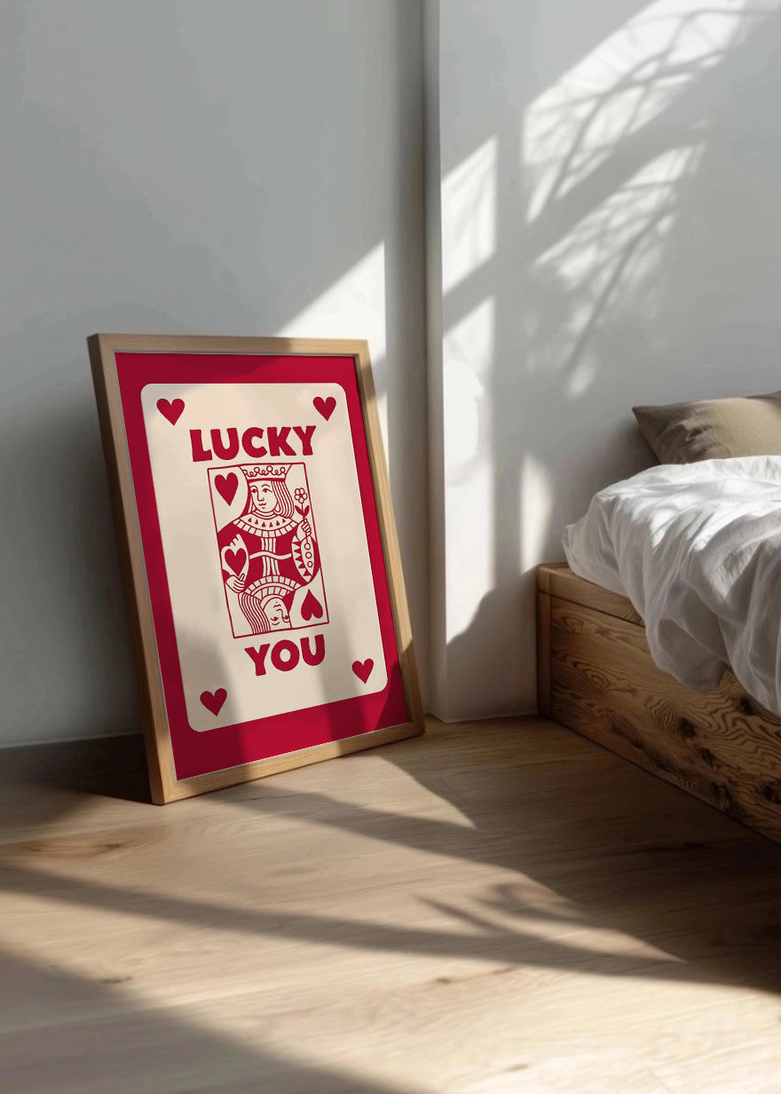 Cuadro Lucky you - Poker Rojo