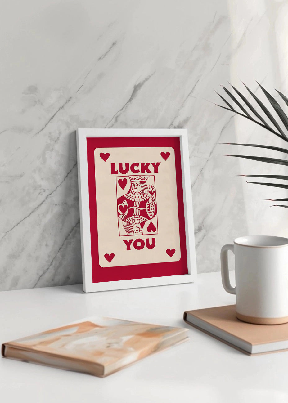 Cuadro Lucky you - Poker Rojo