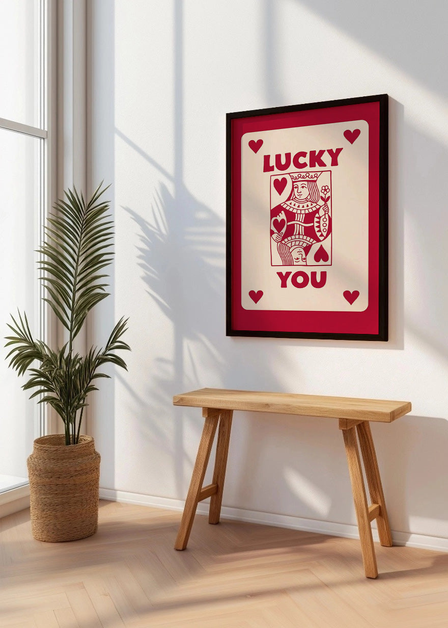 Cuadro Lucky you - Poker Rojo