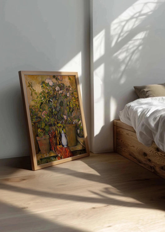 Cuadro ​Macetas y flores de terracota (Cezanne)