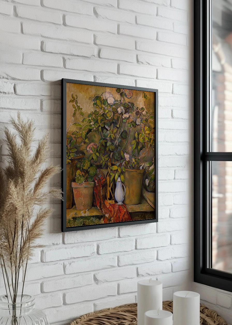 Cuadro ​Macetas y flores de terracota (Cezanne)