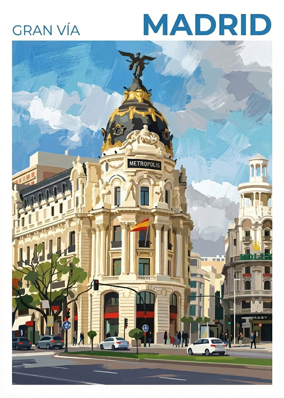 Cuadro Madrid Metrópolis en Gran Vía - Grouche