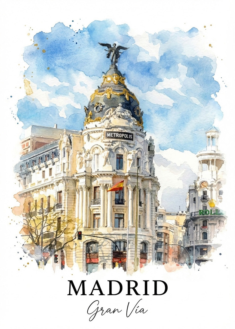 Cuadro Madrid Metrópolis en Gran Vía - Postal