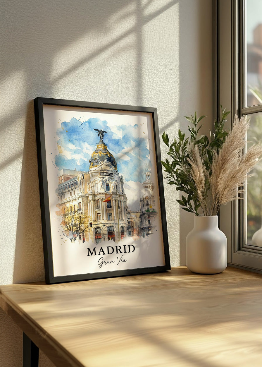 Cuadro Madrid Metrópolis en Gran Vía - Postal