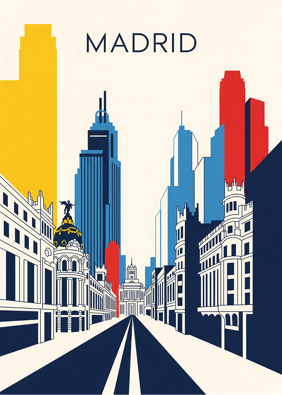 Cuadro Madrid Poster Bauhaus2