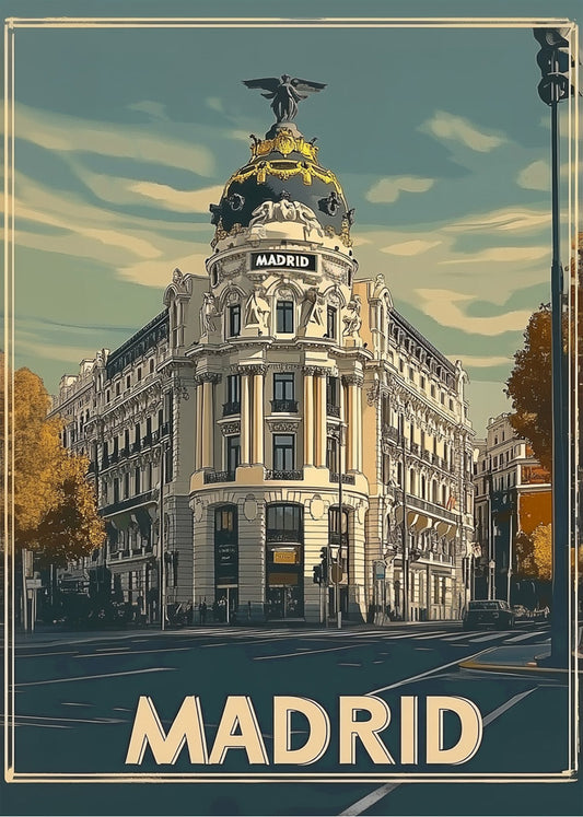 Cuadro ​Gran Vía de Madrid estilo poster