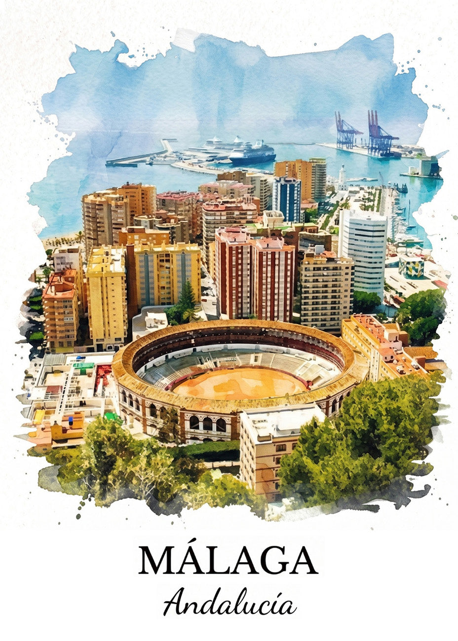 Cuadro Málaga - Postal