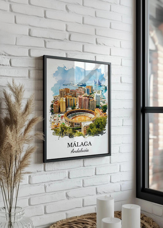 Cuadro Málaga - Postal