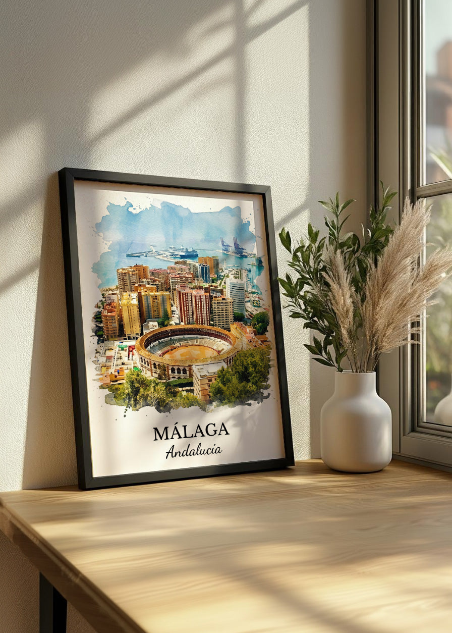 Cuadro Málaga - Postal