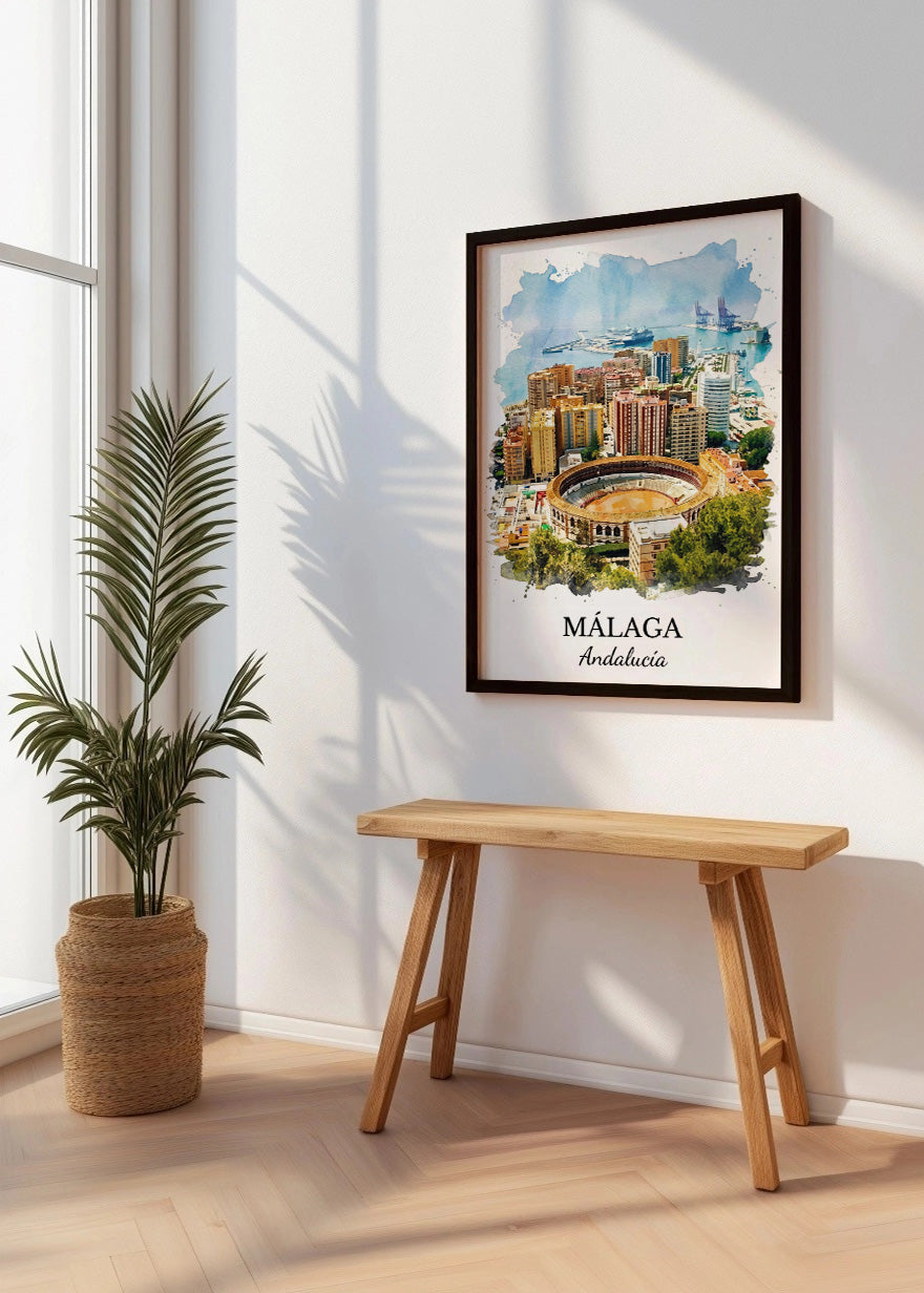 Cuadro Málaga - Postal