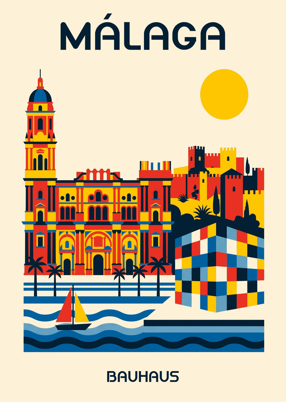 Cuadro Málaga Poster Bauhaus