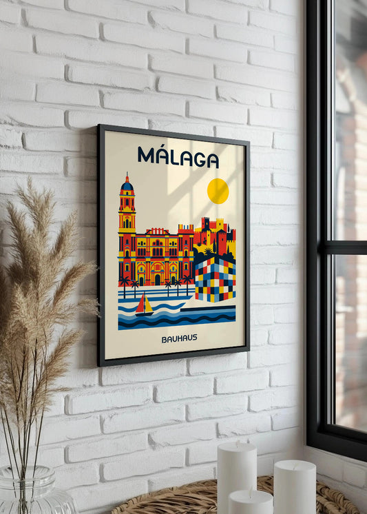 Cuadro Málaga Poster Bauhaus
