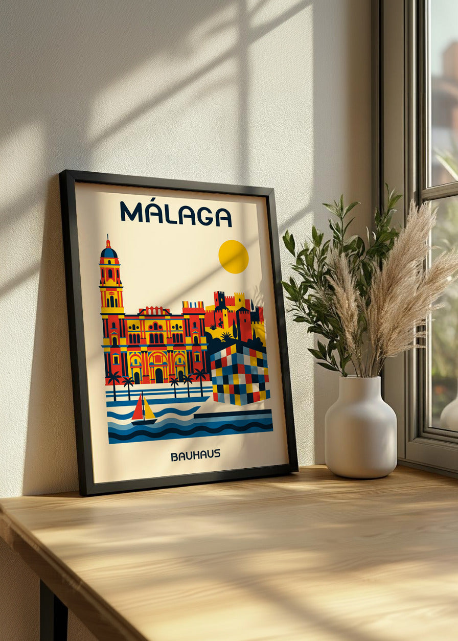 Cuadro Málaga Poster Bauhaus