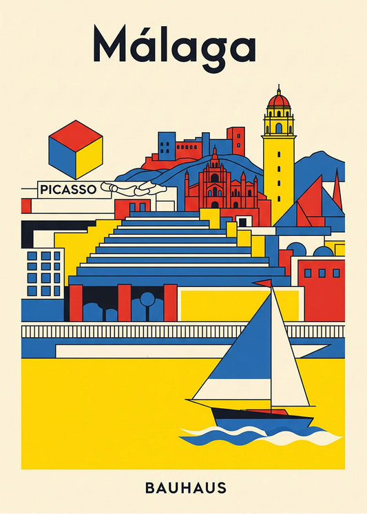 Cuadro Málaga Poster Bauhaus