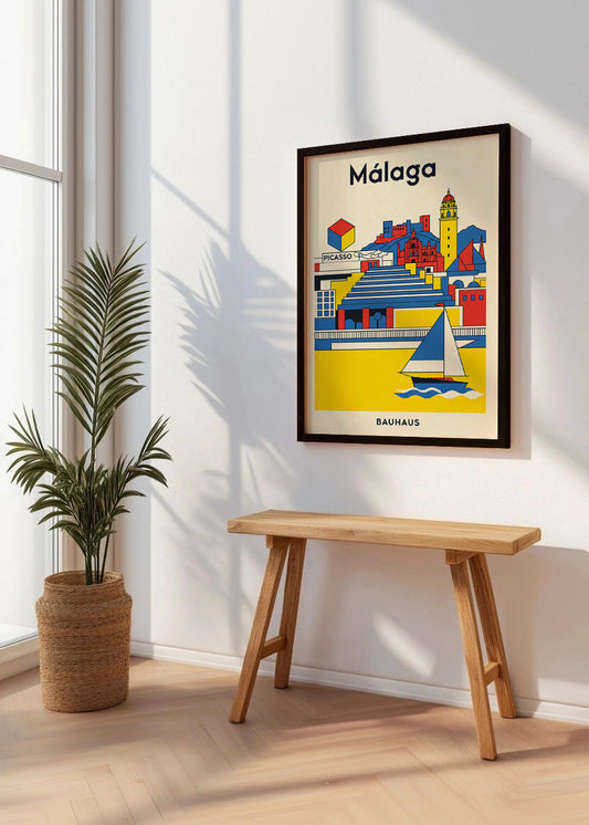 Cuadro Málaga Poster Bauhaus