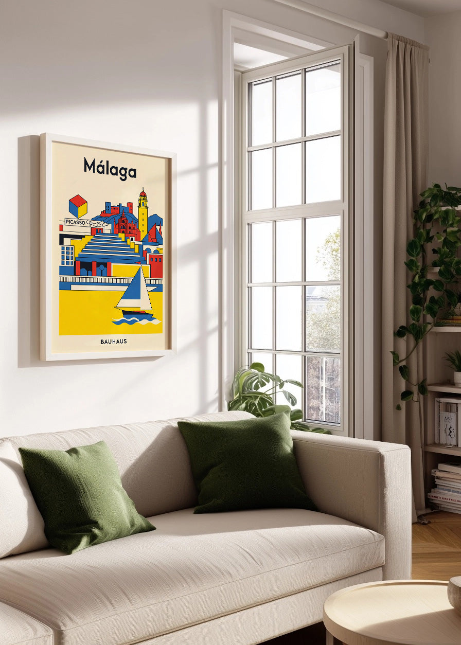 Cuadro Málaga Poster Bauhaus
