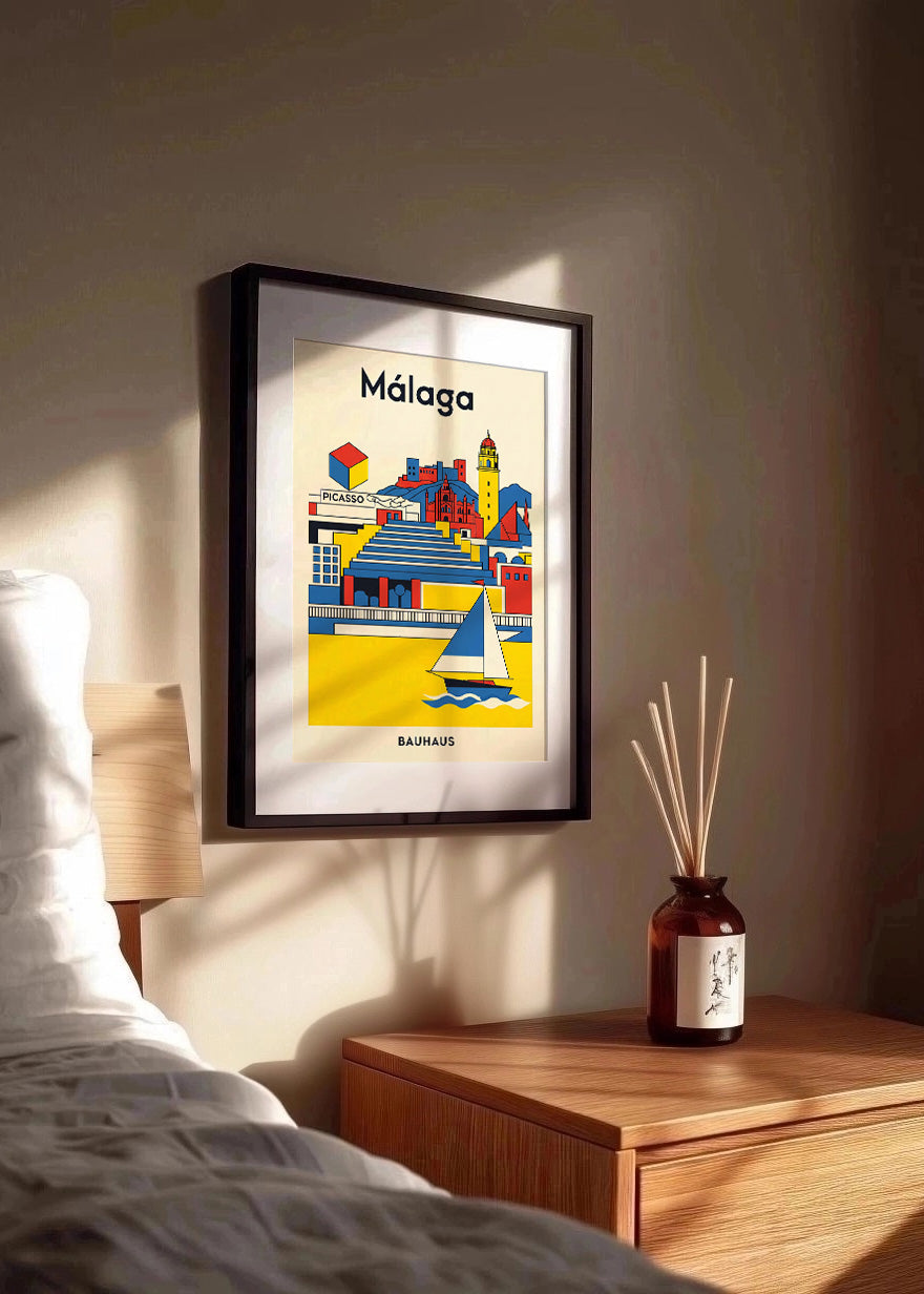 Cuadro Málaga Poster Bauhaus