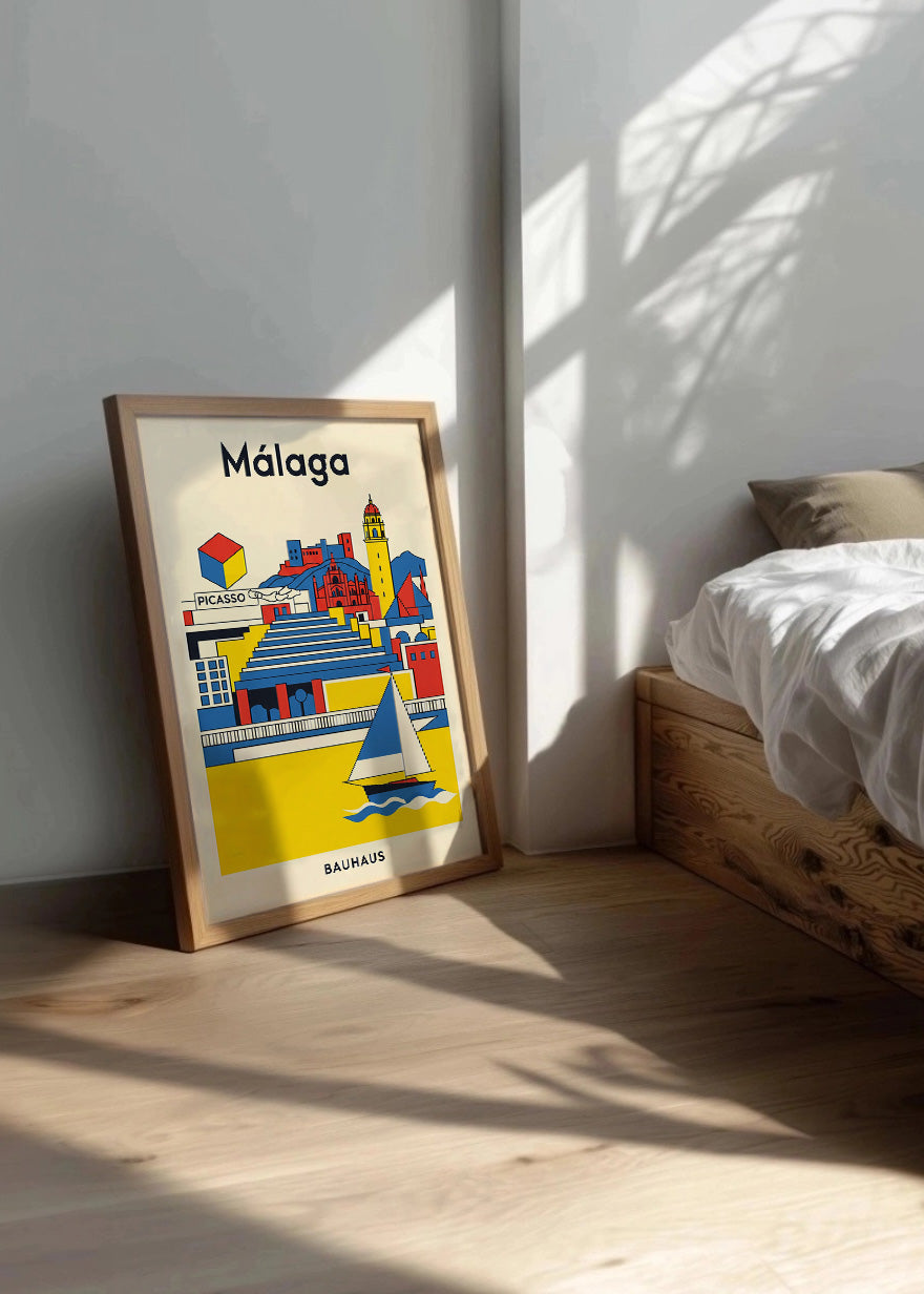 Cuadro Málaga Poster Bauhaus