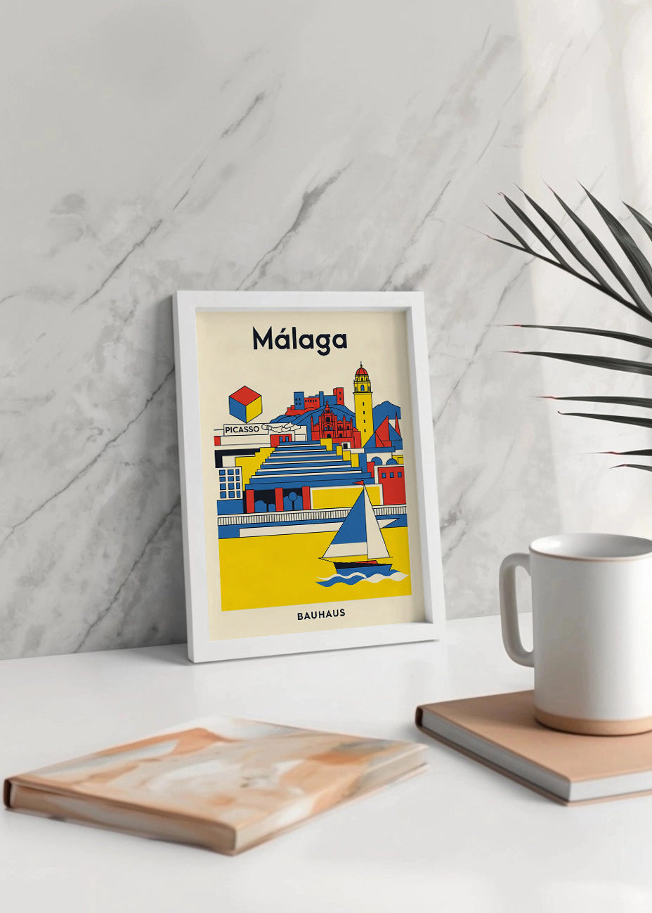 Cuadro Málaga Poster Bauhaus