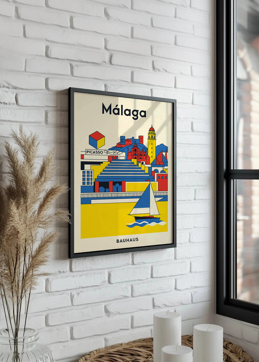 Cuadro Málaga Poster Bauhaus