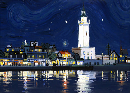 Cuadro Málaga estilo Van Gogh