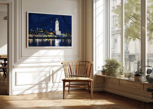 Cuadro Málaga estilo Van Gogh