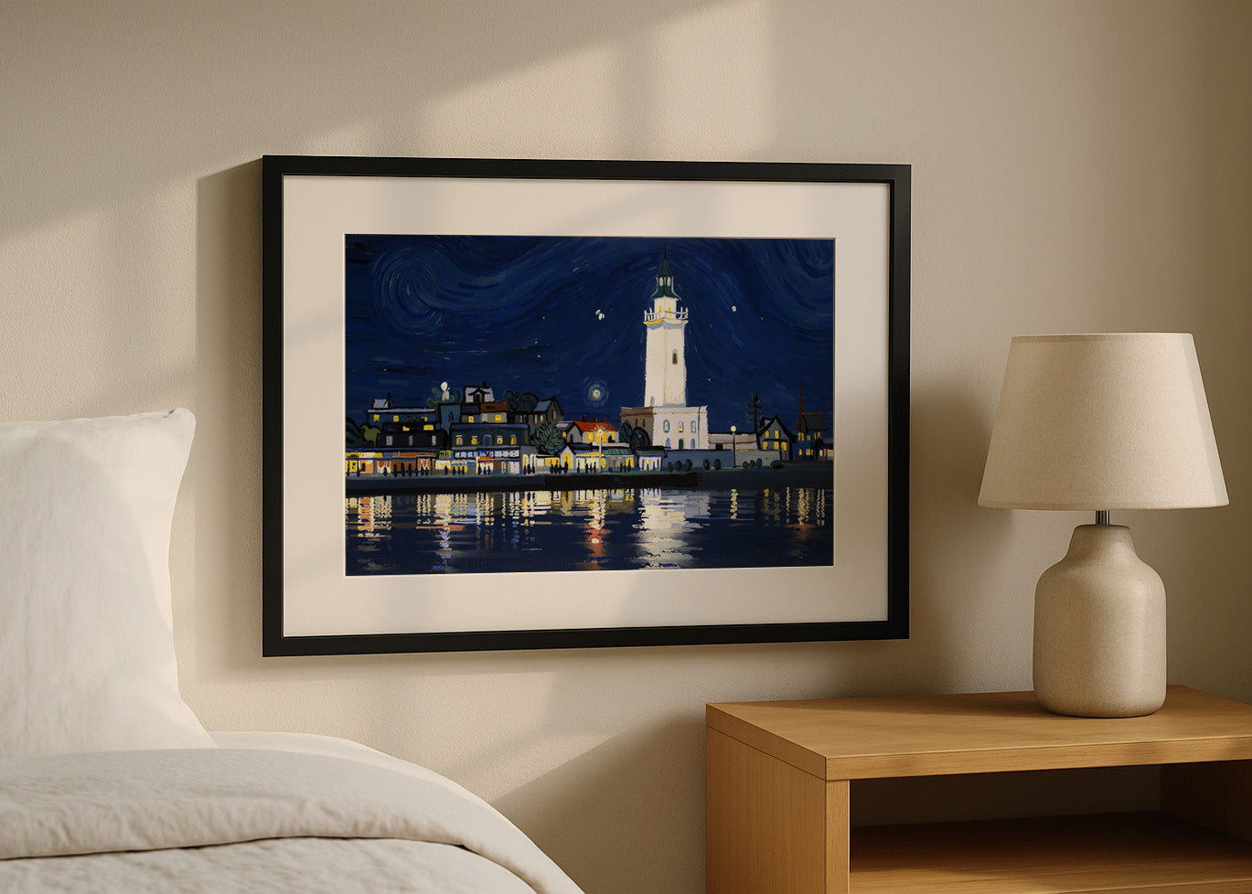 Cuadro Málaga estilo Van Gogh