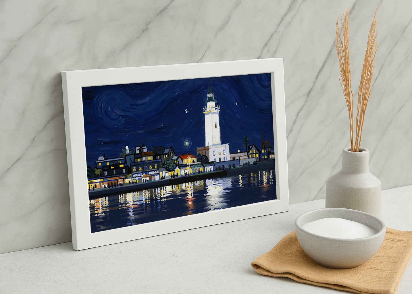 Cuadro Málaga estilo Van Gogh