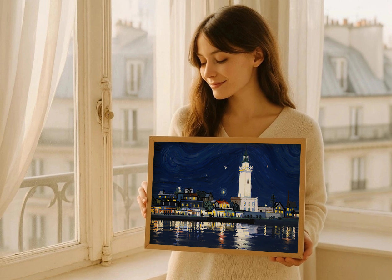 Cuadro Málaga estilo Van Gogh
