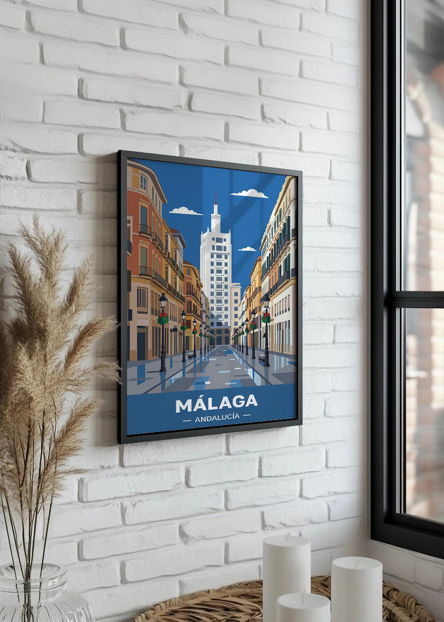 Cuadro Málaga y Calle Larios - Flat