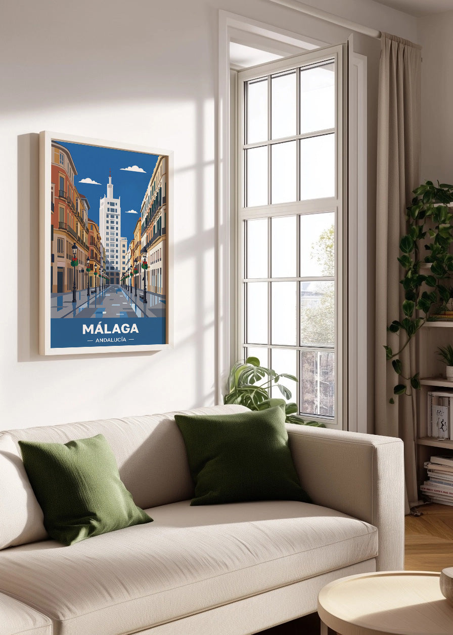 Cuadro Málaga y Calle Larios - Flat