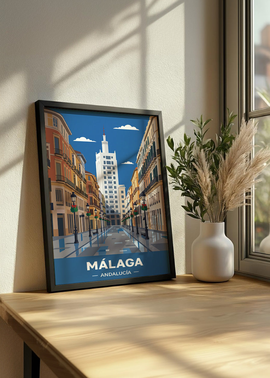 Cuadro Málaga y Calle Larios - Flat