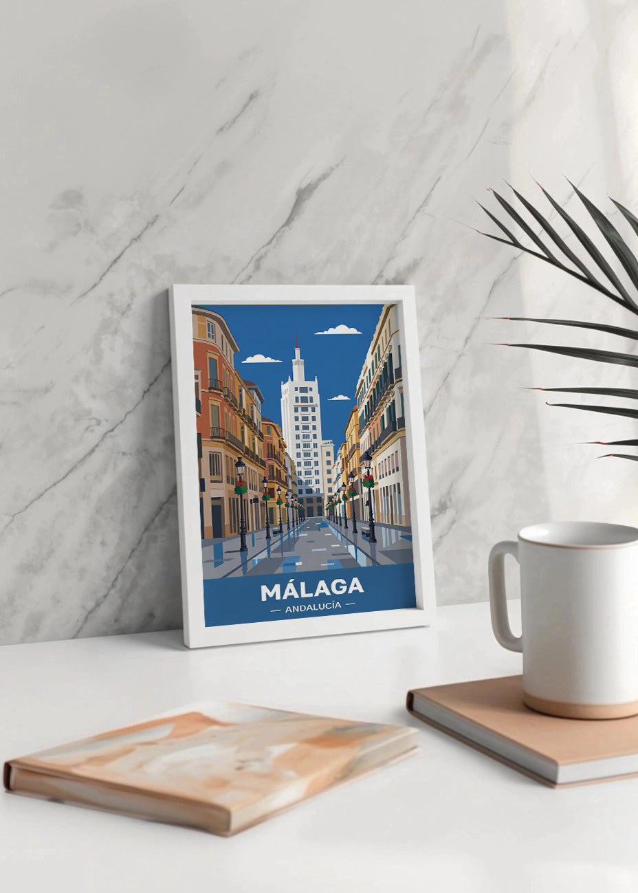 Cuadro Málaga y Calle Larios - Flat
