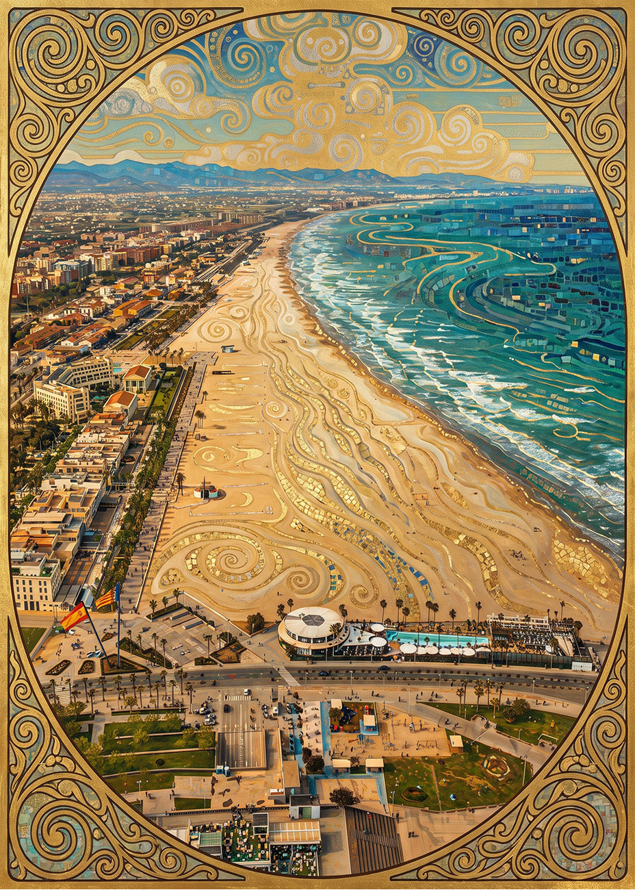 Cuadro Malvarrosa de Valencia - Klimt