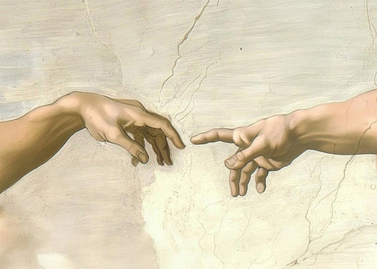 Cuadro Manos de Dios y Adán (Miguel Ángel - Michelangelo)
