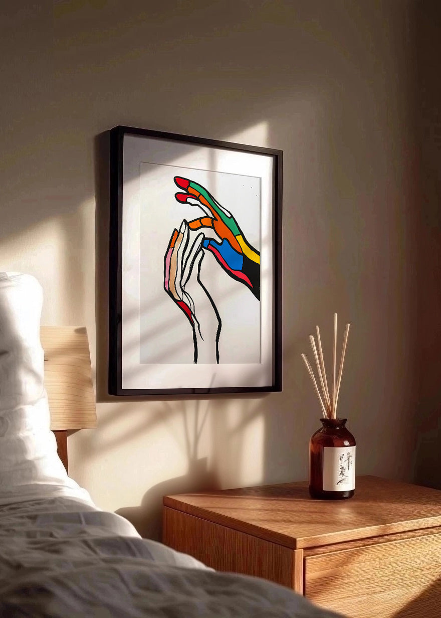 Cuadro ​Manos coloridas