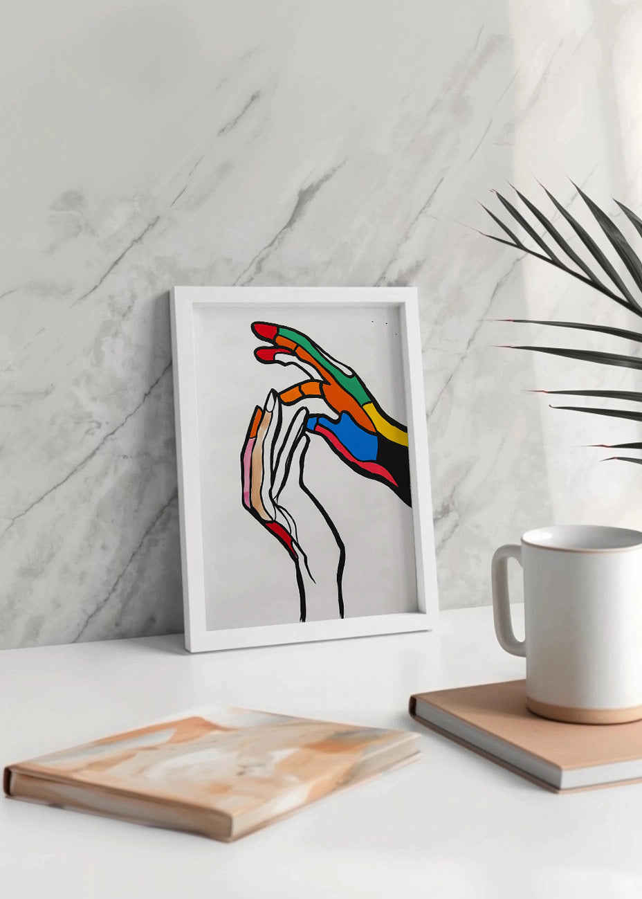 Cuadro ​Manos coloridas