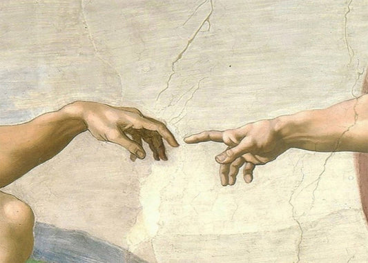 Cuadro ​Mano de Dios y Adán zoom (Miguel Ángel - Michelangelo)