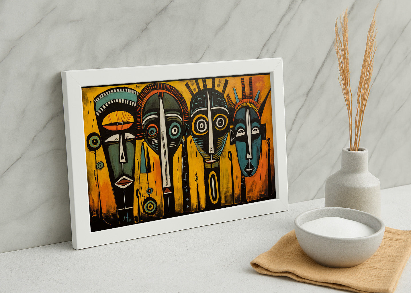 Cuadro ​Máscaras africanas