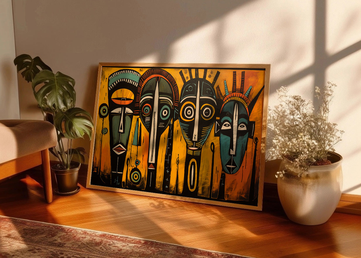 Cuadro ​Máscaras africanas
