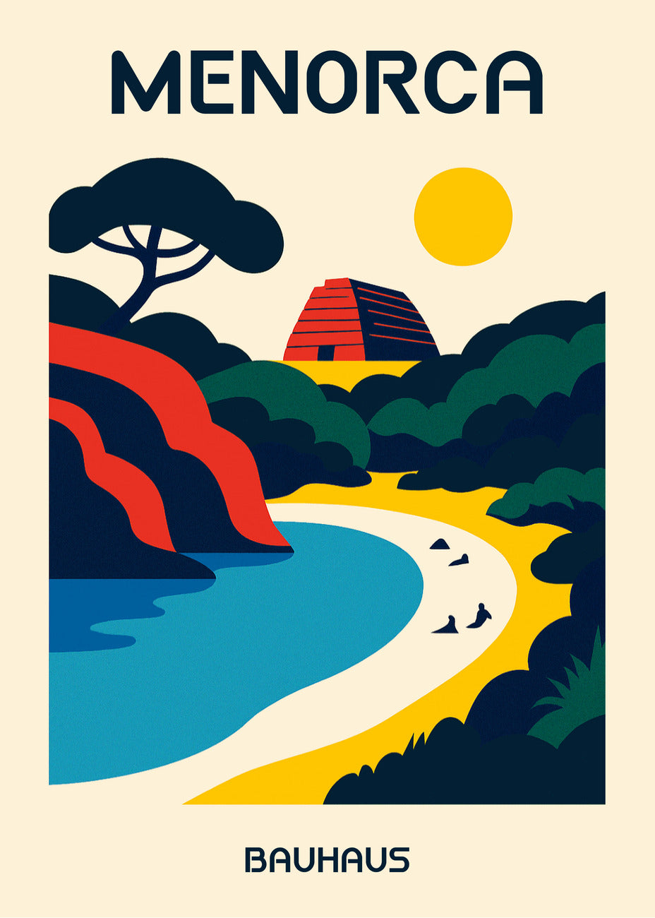 Cuadro Menorca Poster Bauhaus