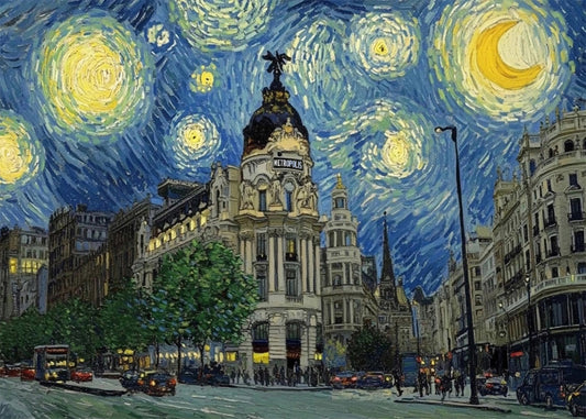 Cuadro ​Metrópolis de Gran Vía Madrid - Van Gogh
