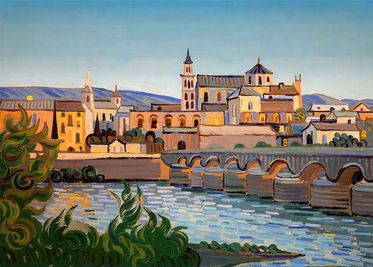 Cuadro Mezquita Catedral de Córdoba estilo Van Gogh