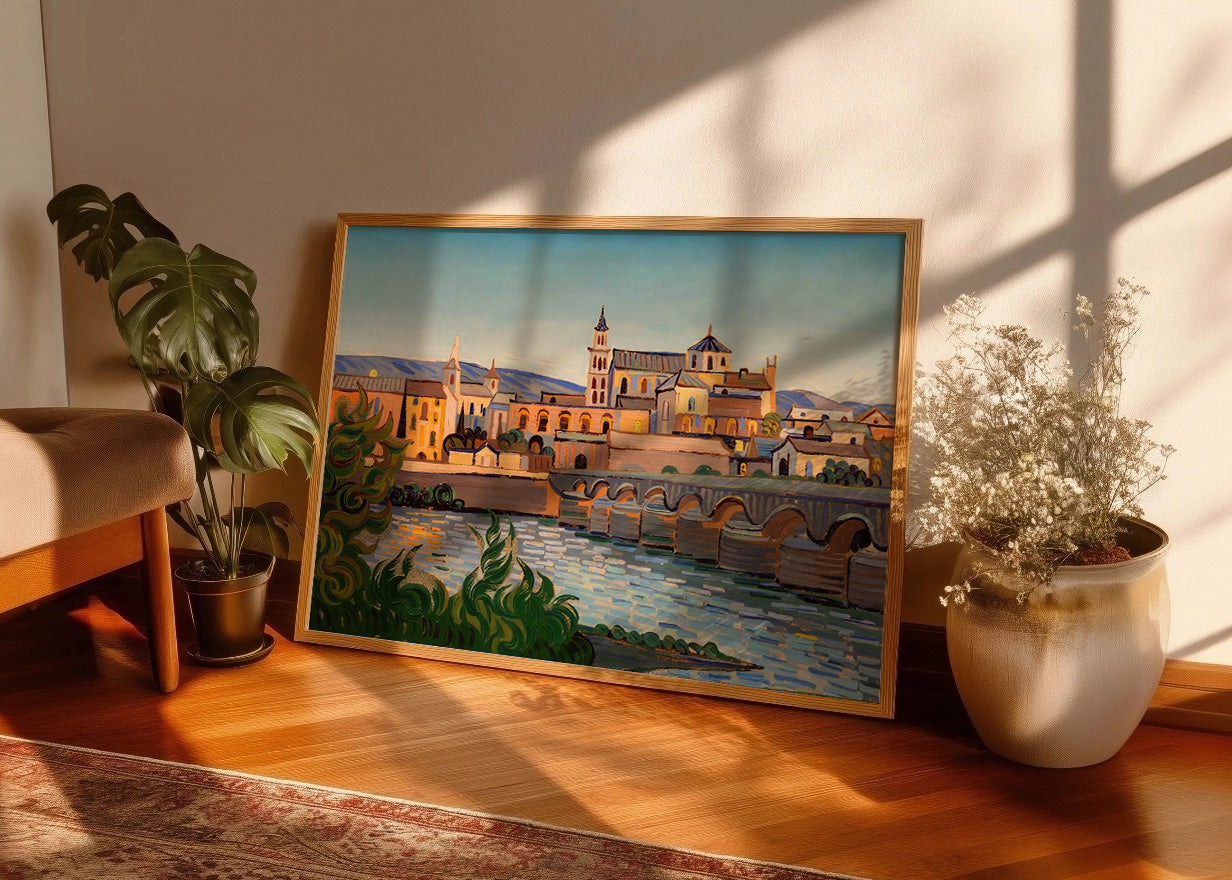 Cuadro Mezquita Catedral de Córdoba estilo Van Gogh