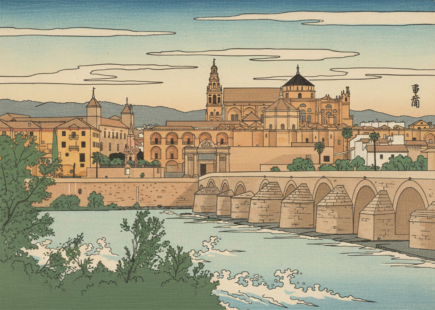 Cuadro Mezquita de Córdoba - Arte japonés