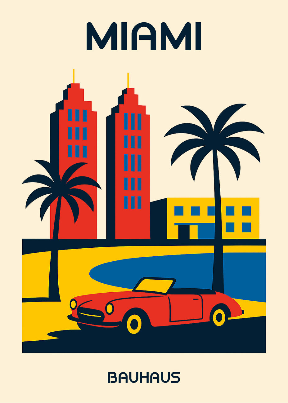 Cuadro Miami Poster Bauhaus